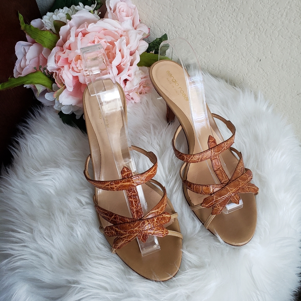 Vintage Sergio Rossi Cognac Heels